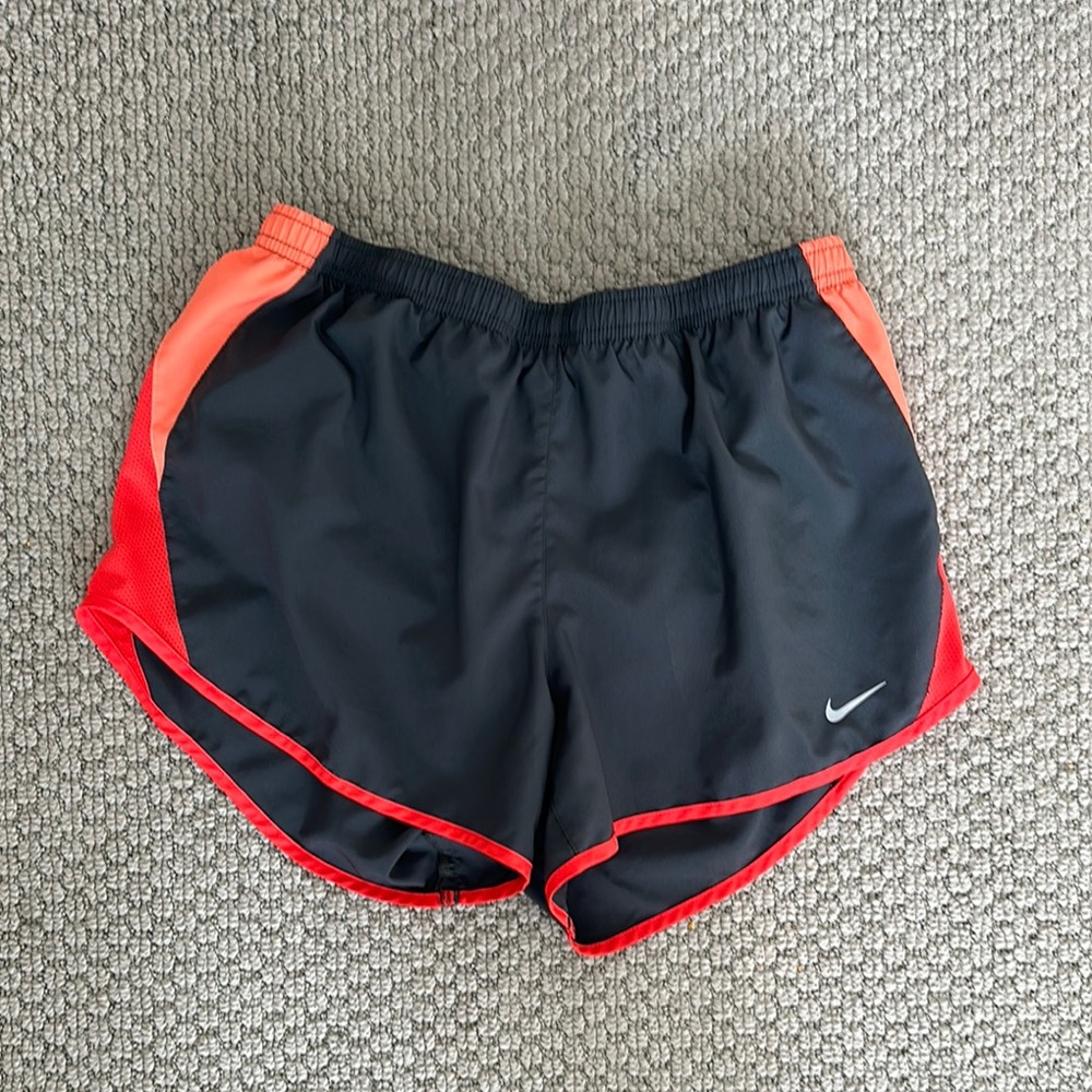 Nike Black and Red Athletic Shorts Lightweight Performance